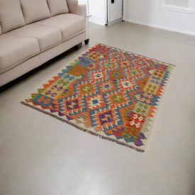 Afghan hand woven Kilim 126x178 Maimana Kilim rug
