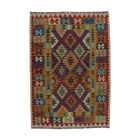 Maimana Kilim rug 126x176 hand woven afghan wool Kilim