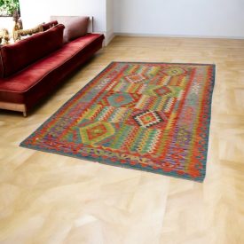 Afghan hand woven Kilim 166x238 Maimana Kilim rug