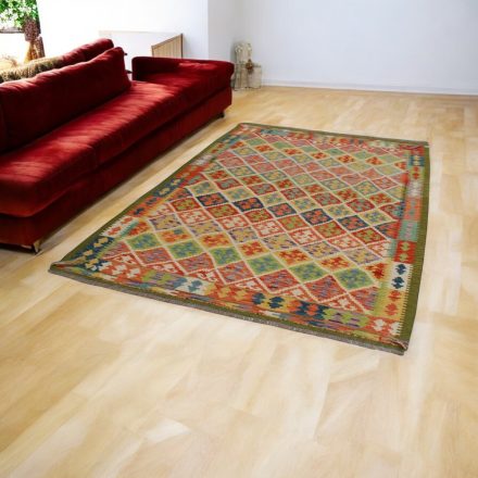 Maimana Kilim rug 172x249 hand woven afghan wool Kelim