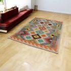 Wool Kilim rug Chobi 145x204 hand woven afghan Kilim rug