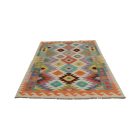 Wool Kilim rug Chobi 145x204 hand woven afghan Kilim rug