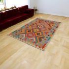 Afghan hand woven Kilim Chobi 166x247 Afghan wool Kilim rug
