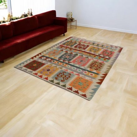 Afghan hand woven Kelim 172x239 Maimana Kilim rug