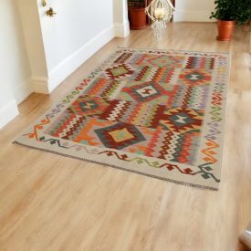 Chobi Kilim rug 170x241 hand woven wool Kilim