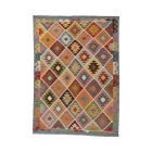 Wool Kilim rug Chobi 182x250 hand woven afghan Kilim rug