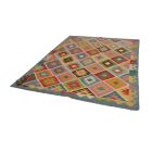 Wool Kilim rug Chobi 182x250 hand woven afghan Kilim rug