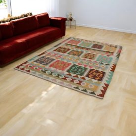 Wool Kilim rug Chobi 177x251 hand woven afghan Kilim rug