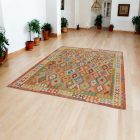 Afghan hand woven Kilim Chobi 215x293 Afghan wool Kilim rug