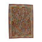 Afghan hand woven Kilim Chobi 215x293 Afghan wool Kilim rug