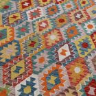 Afghan hand woven Kilim Chobi 215x293 Afghan wool Kilim rug