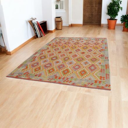 Afghan hand woven Kelim 203x299 Maimana Kilim rug