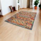 Wool Kilim rug Chobi 198x296 hand woven afghan Kilim rug