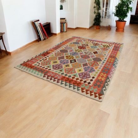 Afghan hand woven Kelim 202x295 Maimana Kilim rug