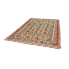 Afghan hand woven Kilim Chobi 196x296 Afghan wool Kilim rug