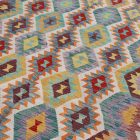 Hand woven Afghan wool Chobi Kilim rug 196x296 cm