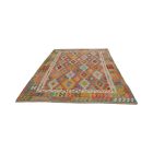 Hand woven Afghan wool Chobi Kilim rug 206x289 cm