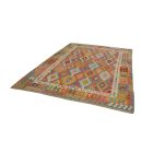 Hand woven Afghan wool Chobi Kilim rug 206x289 cm