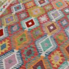 Hand woven Afghan wool Chobi Kilim rug 206x289 cm
