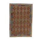 Afghan hand woven Kilim Chobi 204x293 Afghan wool Kilim rug