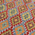 Afghan hand woven Kilim Chobi 204x293 Afghan wool Kilim rug