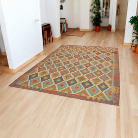 Kilim rug Chobi 208x306 afghan hand woven Kilim