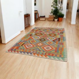 Afghan hand woven Kilim 203x301 Maimana Kilim rug