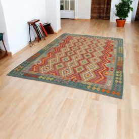 Kilim rug Chobi 206x292 afghan hand woven Kilim