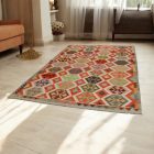 Maimana Kilim rug 205x307 hand woven afghan wool Kilim