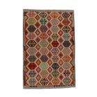Maimana Kilim rug 205x307 hand woven afghan wool Kilim