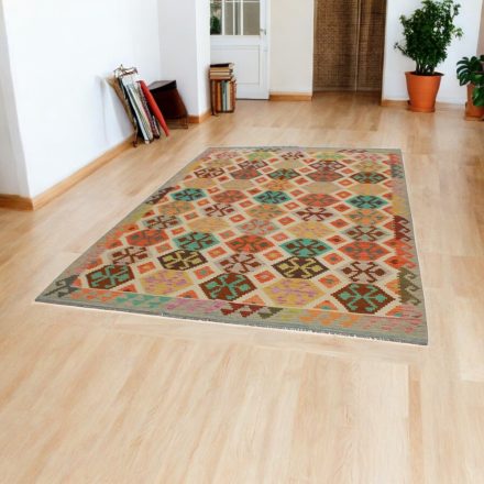 Ethnic Kilim rug Chobi 206x304 hand woven afghan rug