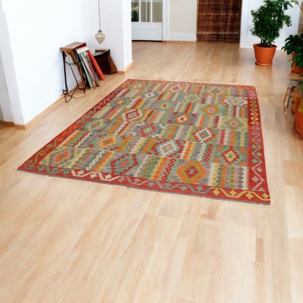 Hand woven Maimana Kilim rug 206x292 cm