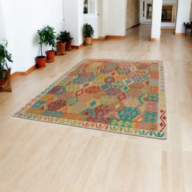 Afghan Kilim Chobi 205x295 hand woven Kilim rug