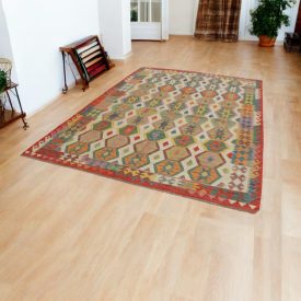 Kilim rug Chobi 203x297 afghan hand woven Kilim