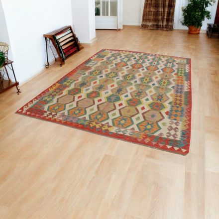 Hand woven Afghan Chobi Kilim rug 203x297 cm