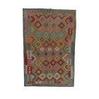 Wool Kilim rug Chobi 203x298 hand woven afghan Kilim rug