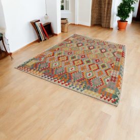 Afghan Kilim rug Chobi 200x308 ethnic hand woven Kilim