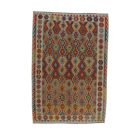 Afghan hand woven Kilim Chobi 205x301 Afghan wool Kilim rug
