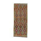 Ethnic Kilim runner rug Chobi 85x203 hand woven afghan rug