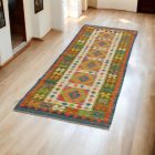 Afghan hand woven Kilim runner rug Chobi 80x244 Afghan wool Kilim rug