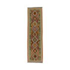 Maimana Kilim runner rug 84x302 hand woven afghan wool Kilim
