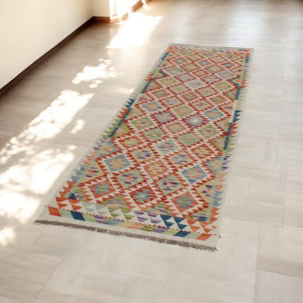 Chobi Kilim runner rug 89x293 hand woven wool Kilim