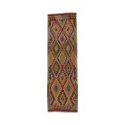 Afghan hand woven Kilim runner rug 88x290 Afghan wool Kilim rug