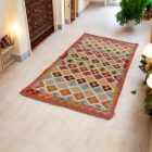 Afghan Kilim runner rug Chobi 87x199 hand woven Kilim rug
