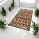 Afghan Kilim runner rug Chobi 86x200 ethnic hand woven Kilim