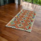 Kilim runner rug Chobi 85x205 afghan hand woven Kilim