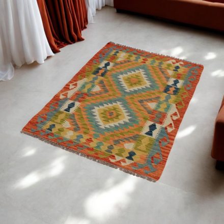 Maimana Kilim rug 84x132 hand woven afghan wool Kelim