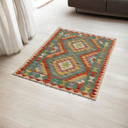 Wool Kilim rug Chobi 87x120 hand woven afghan Kelim rug