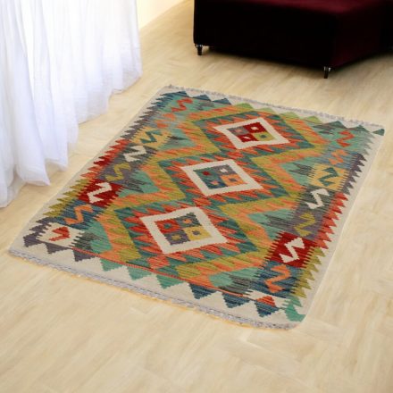 Wool Kilim rug Chobi 85x115 hand woven afghan Kelim rug