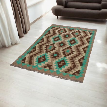 Maimana Kilim rug 103x154 hand woven afghan wool Kelim